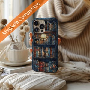 Boekenplank telefoonhoes MagSafe-hoes schoolse telefoonhoes Boek telefoonhoes gotische telefoonhoes Goth telefoonhoes iPhone 16 Pro-hoesje Magsafe
