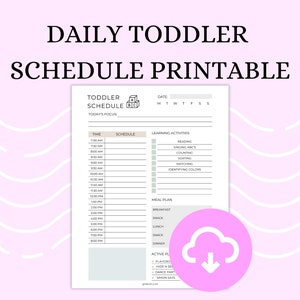 Daily Toddler Schedule Printable - Etsy