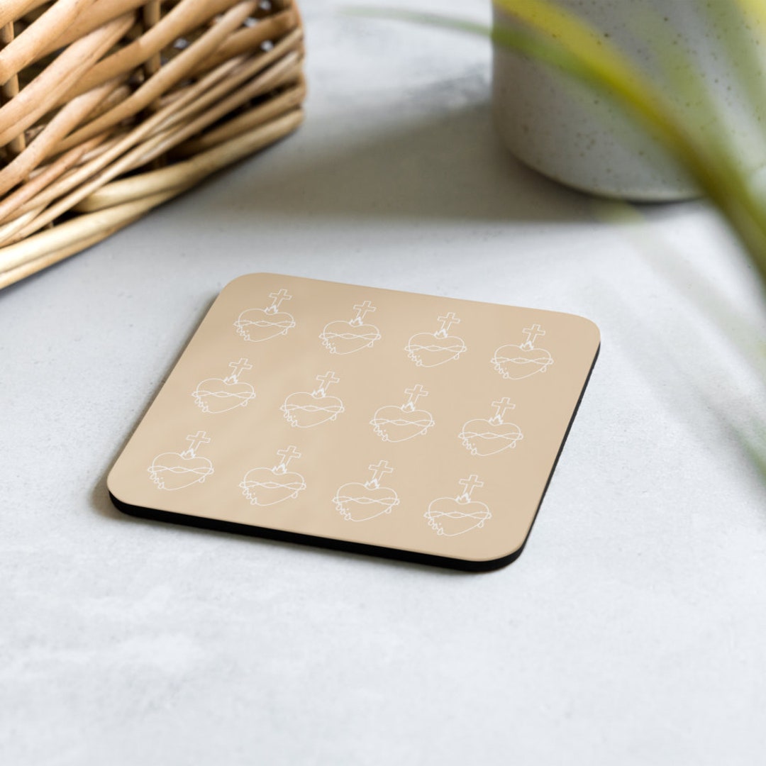 Sacred Heart of Jesus Coaster, Catholic Coaster, Spiritual Coaster ...