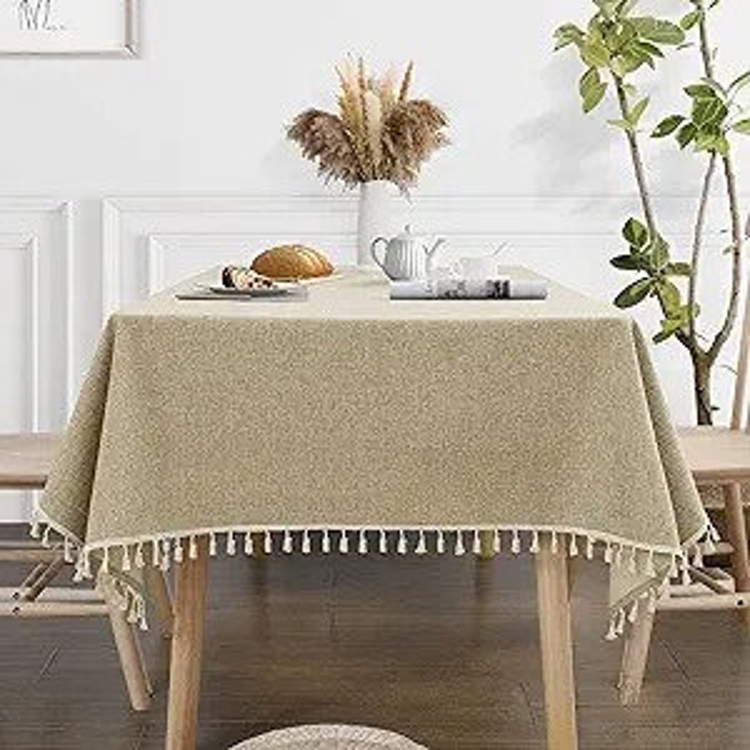 Table Cloth for Rectangle Tables Hem Tablecloths Oblong Rustic Etsy