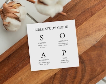 Guia de Estudo Bíblico SOAP: Mapeamento de Escrituras e Versículos para Imprimir (Modelo PDF)