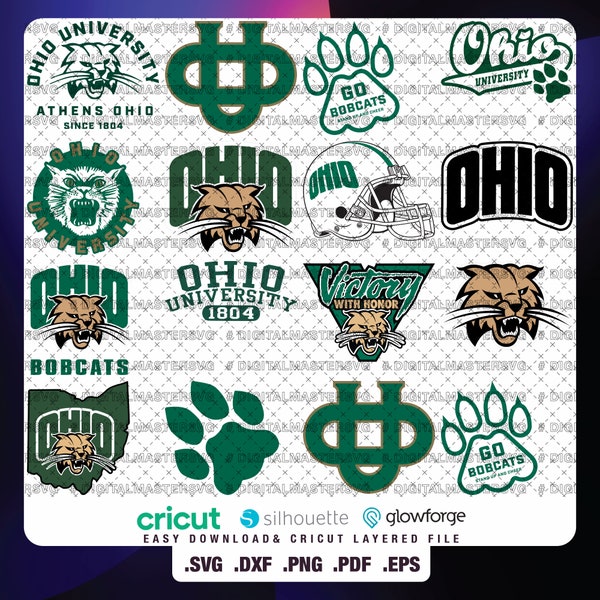 Team 18 - Ohio, University SVG, Bobcats SVG, College, Athletics, Football, Basketball, Mom, Dad, Game Day, Easy Download