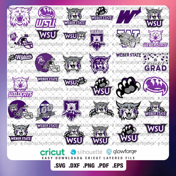 Team 40 - Weber State University SVG, Wildcats SVG, College, Athletics, Football, Basketball, WSU, Mom, Dad, Game Day, Easy Download