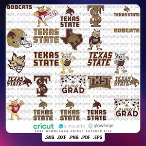 Team 28 - Texas State University SVG, Bobcats SVG, College, Athletics, Football, Basketball, TXST, Mom, Dad, Game Day, Easy Download