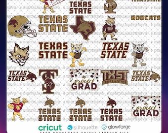 Team 28 - Texas State University SVG, Bobcats SVG, College, Athletics, Football, Basketball, TXST, Mom, Dad, Game Day, Easy Download