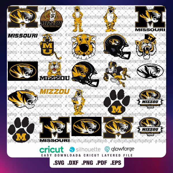 Team 14 - Missouri University SVG, Tigers SVG, College, Leichtathletik, Fußball, Basketball, MU, Mama, Papa, Spieltag, einfacher Download