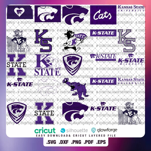 Team 10 - Kansas State College SVG, Wildcats SVG, University, Athletics, Football, Basketball, KSU, Mom, Dad, Game Day, Easy Download