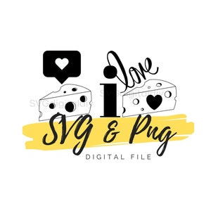 Käse SVG Bundle, ich liebe Käse Shirt, Koch Geschenk, PNG Datei für Cricut oder Silhouette, lustige Lebensmittel Grafik, Wein Liebhaber DIY Geschenk, Foodie