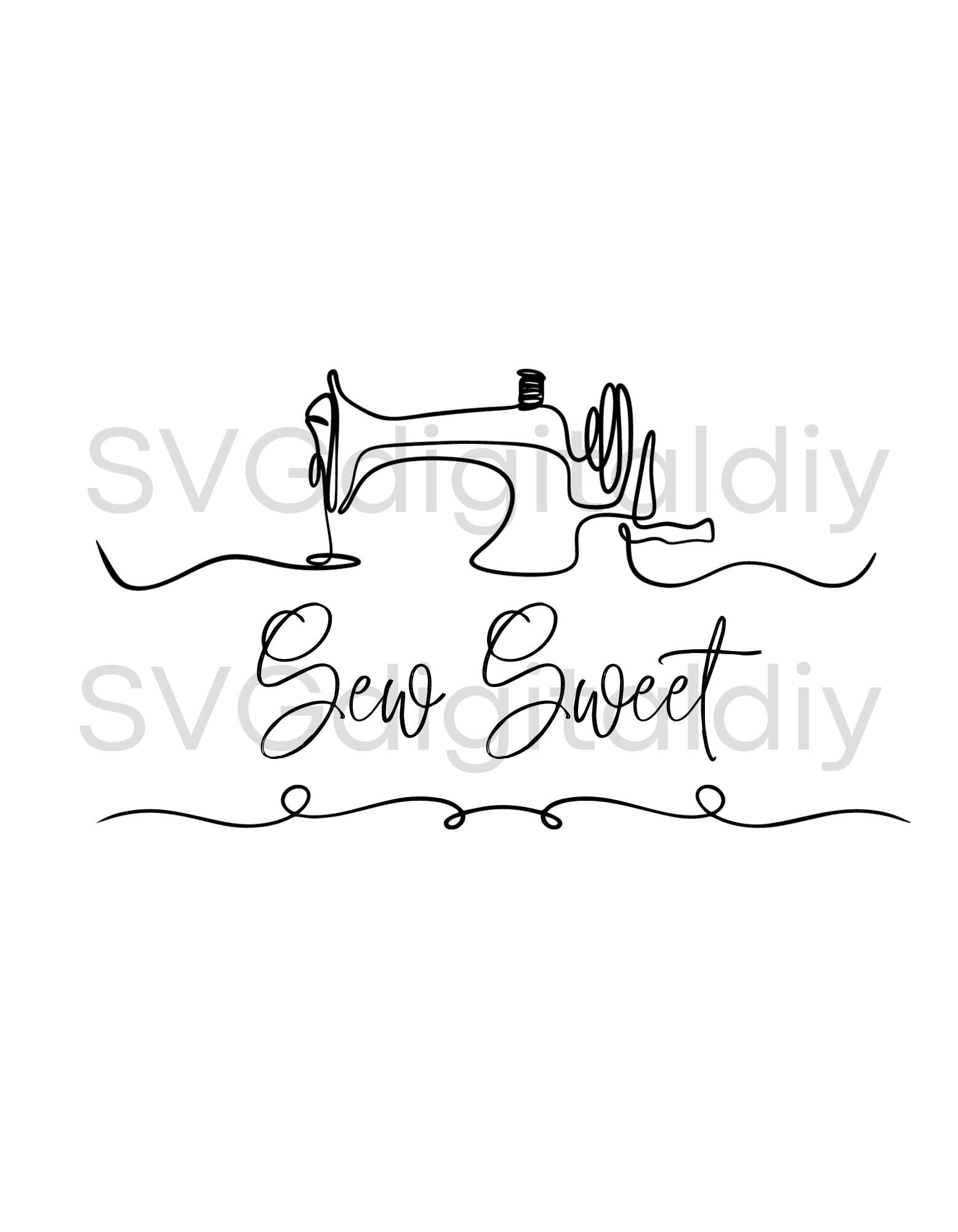 Sewing Machine SVG PNG Sew Sweet Sewing Gift File for Cricut Etsy