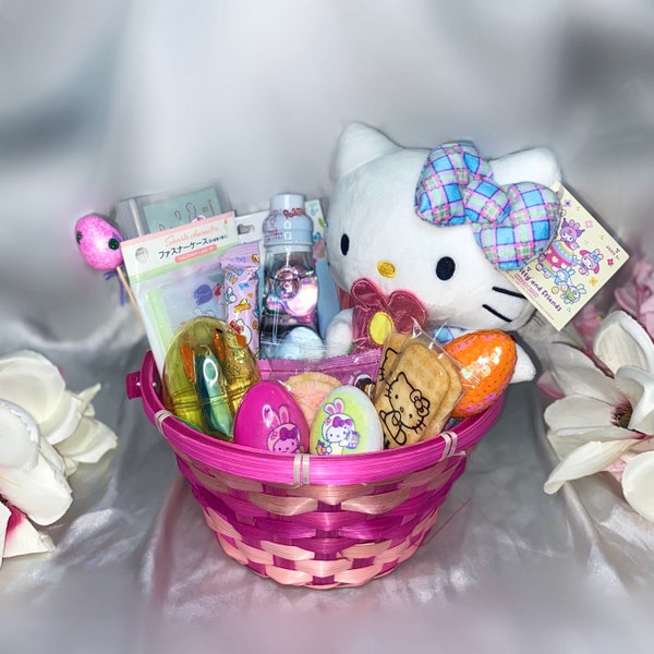 Sanrio Hello Kitty Spring Easter Day Pink Snacks Lover Bundle Basket