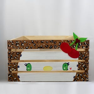Hand Painted Valentines Day Large Wood Crate (EMPTY CRATE)