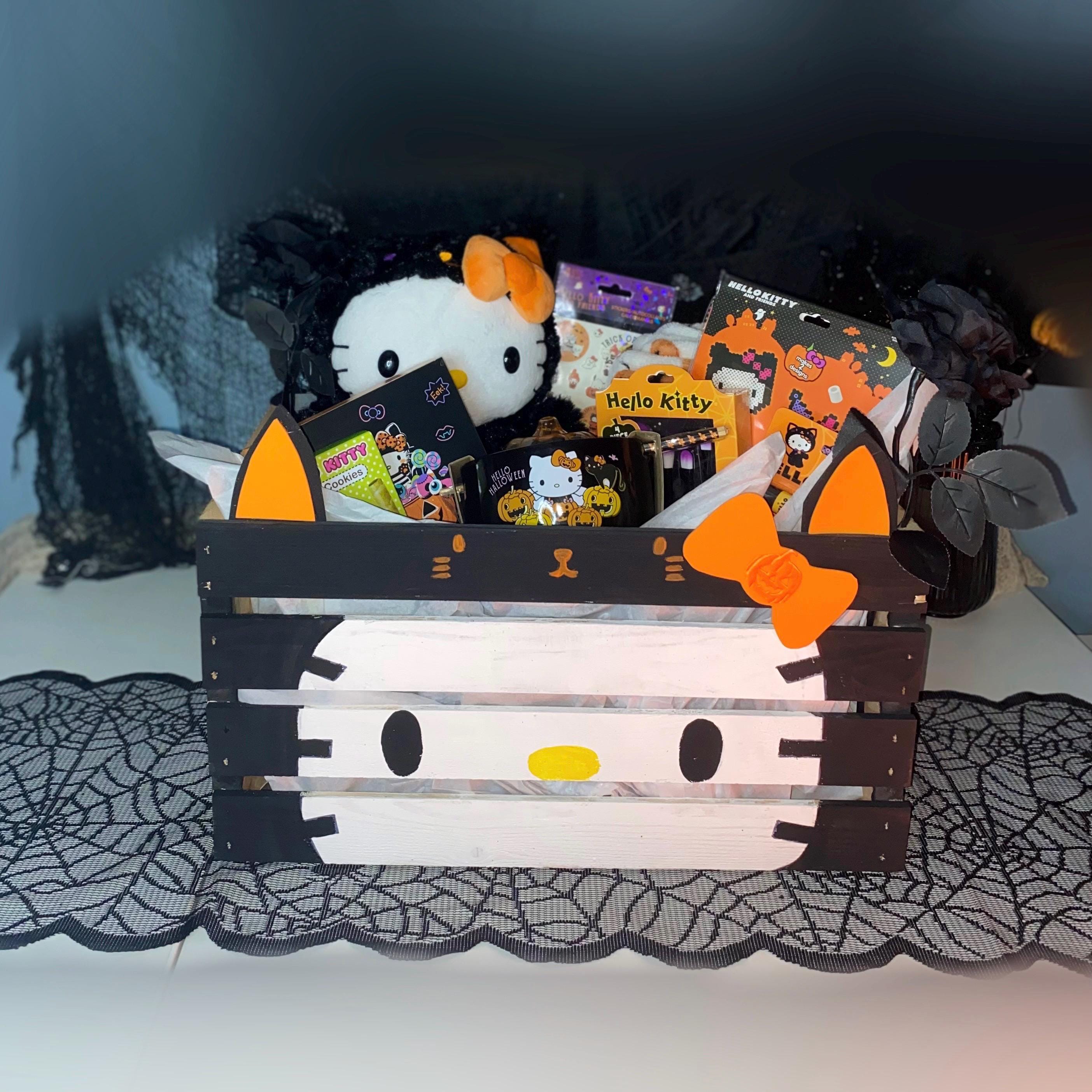 Sanrio Hello Kitty Black Cat Halloween Themed Gift Hand Painted