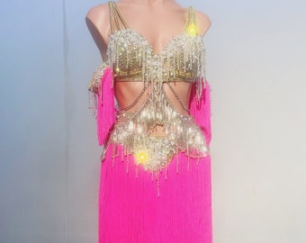 Custom Made Made to order  Latin Dress 40 Colors Adult Women Girls Latin Dance Competition Professional Costume Chacha Tango Full of Stones