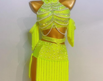 Made to order Custom Made Latin Dress for Women Girls 40 Colors Fringe Latin Dance Professional Competition Chacha Tango Costume Samba Dress