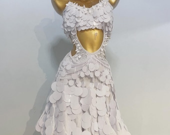 Custom Made Latin Dress 40 Colors Women Fringe Latin Dance Competition Professional Costume Chacha Tango Samba Carnival Show Girl White