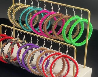 Latijnse dansoorbellen Ballroom Strass-oorbellen Danssieraden Dansjurk Accessoires Wit Rood Groen Zwart Goud Blauw Roze Paars