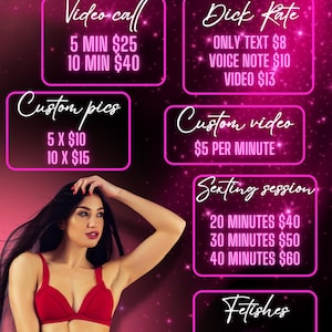 Editable Tip Menu Template in Canva / Custom Tip Menu / Onlyfans Creator Tip Menu / Twitch Tip Menu