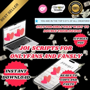 JOI Scripts for Onlyfans Fansly content creator - drips and caps for masses - PPV content - Script step by step to make money on Onlyfans