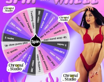 Onlyfans Roulette / Game to make money on Onlyfans / Free editable Canva template to download / Spin the wheel Onlyfans
