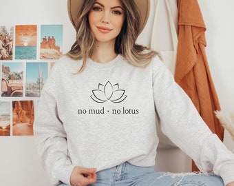 Lotus Sweater, Yoga Pullover, Meditation Sweater, Sweatshirt Women, Spiritual Sweater, Lotus Flower, Buddhist, Hinduism, Mindfulness Shirt