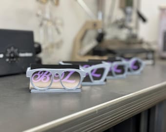 Set of 4 Glasses Shaped Business Card Holders, optical, optometry, office