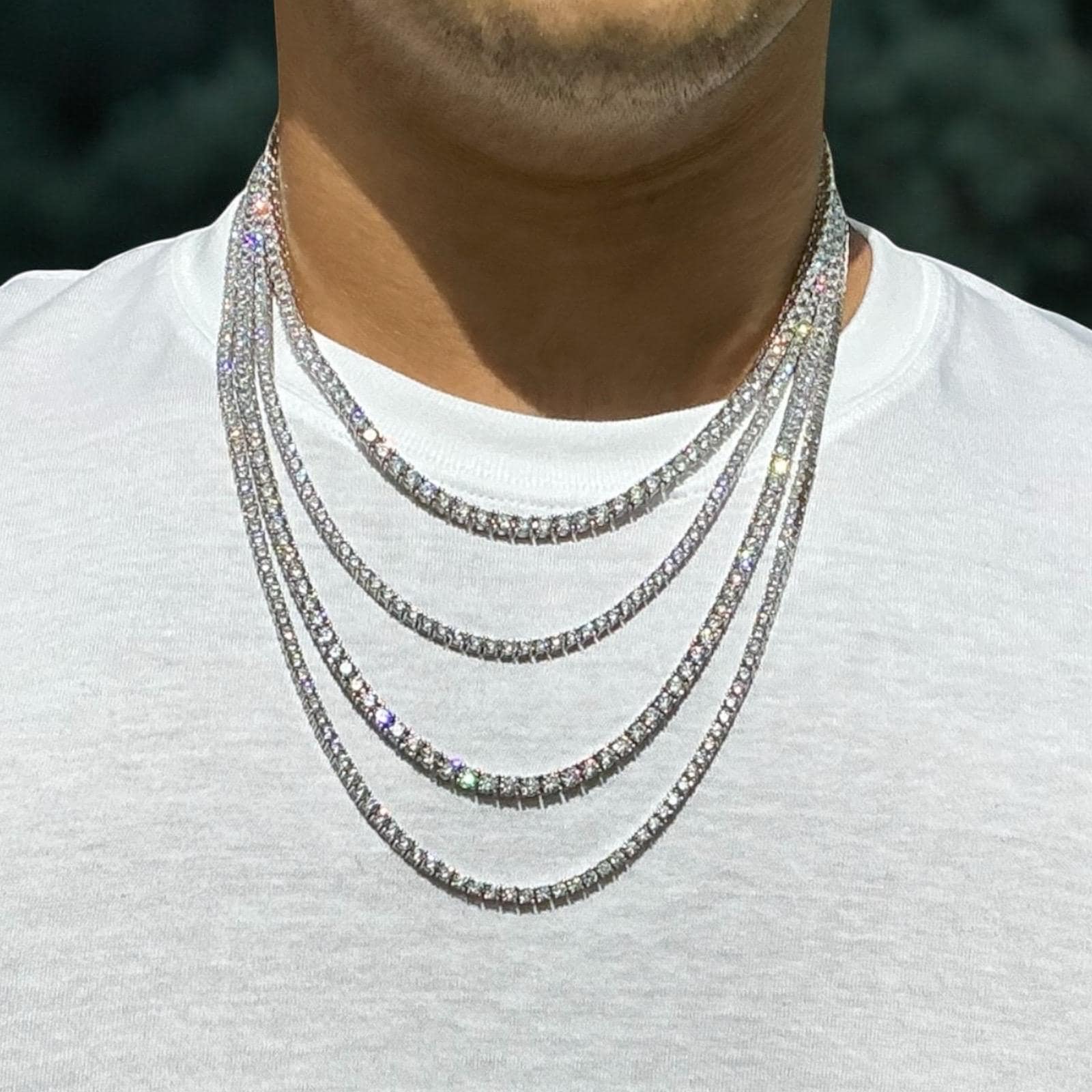 アクセサリー Glitter tennis chain necklace Baguette Tennis Chain Necklace【5mm】 | Glitter