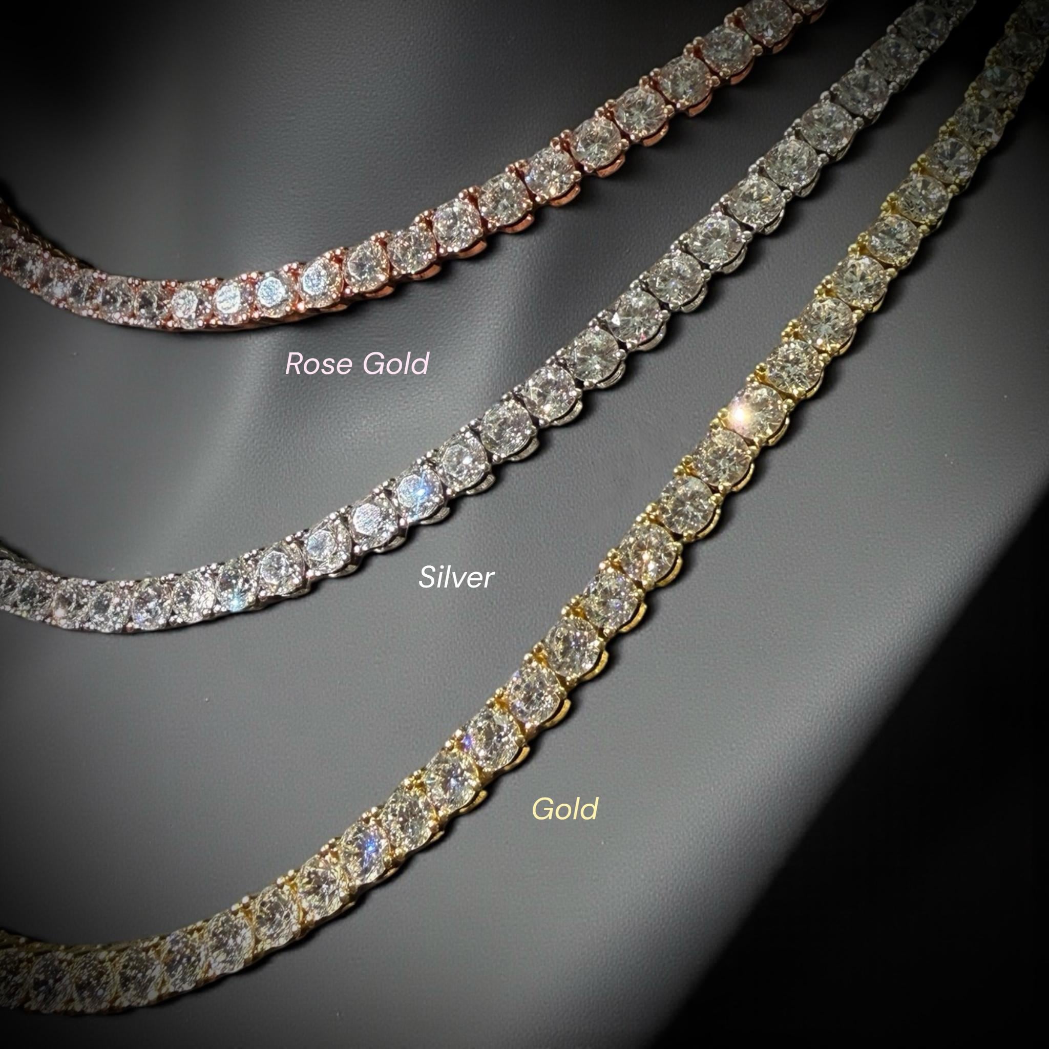 Tennis Chain Real Solid 925 Sterling Silver | Iced Out CZ Necklace