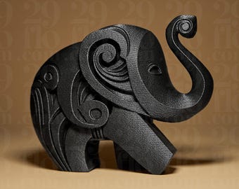 Modern Black Elephant – Minimalist Decorative Figurine