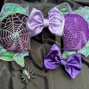 Disney Parks Spider-Gwen Inspired Rhinestone Ears Custom Hand Embellished OOAK Spider Gwen Ears - Etsy main image 2