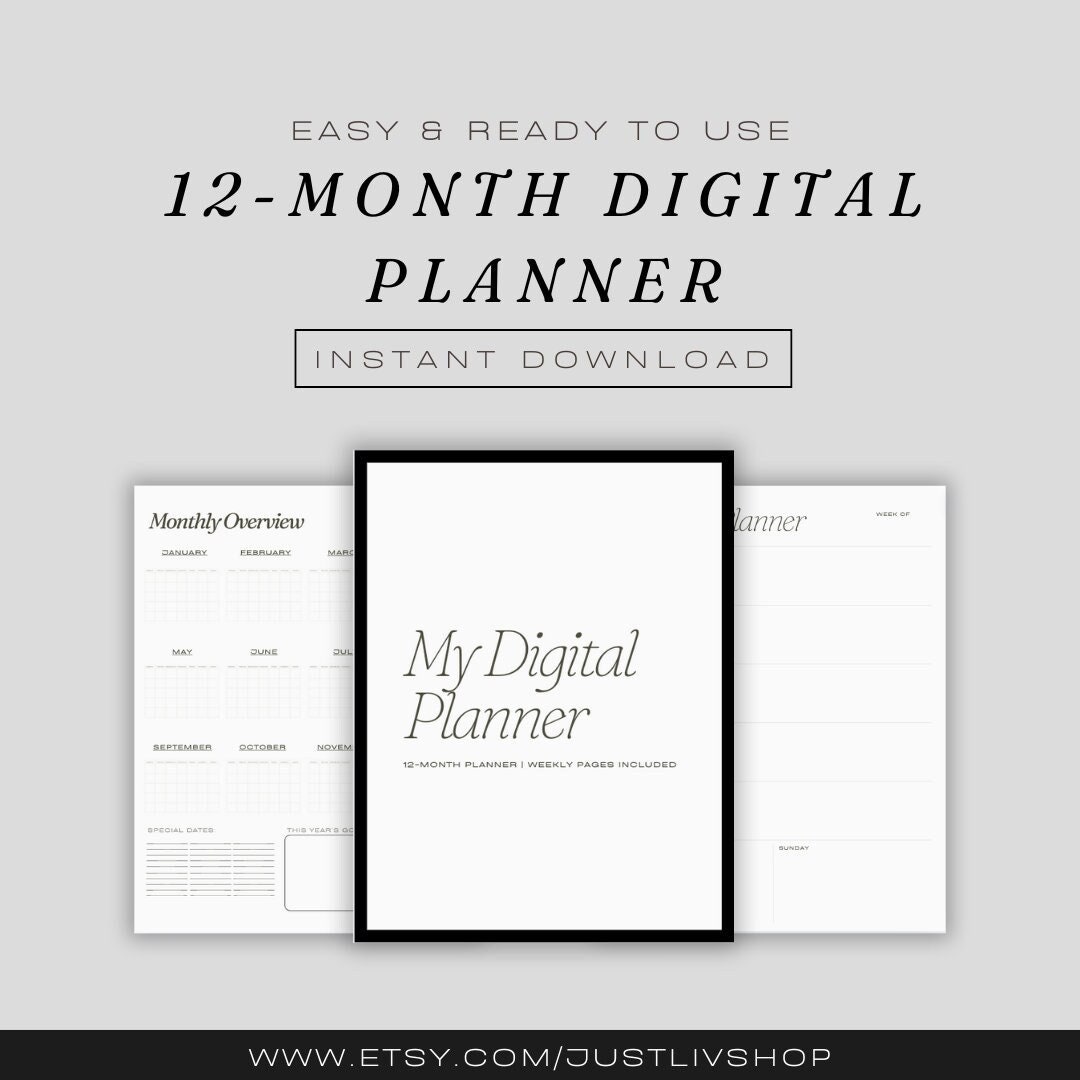 Planner Without Data Aesthetic Digital Planner (no Dates) - Etsy