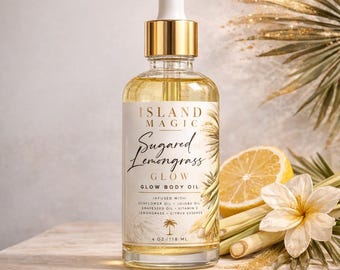 Éclat corporel à la citronnelle sucrée | Huile hydratante légère aux agrumes