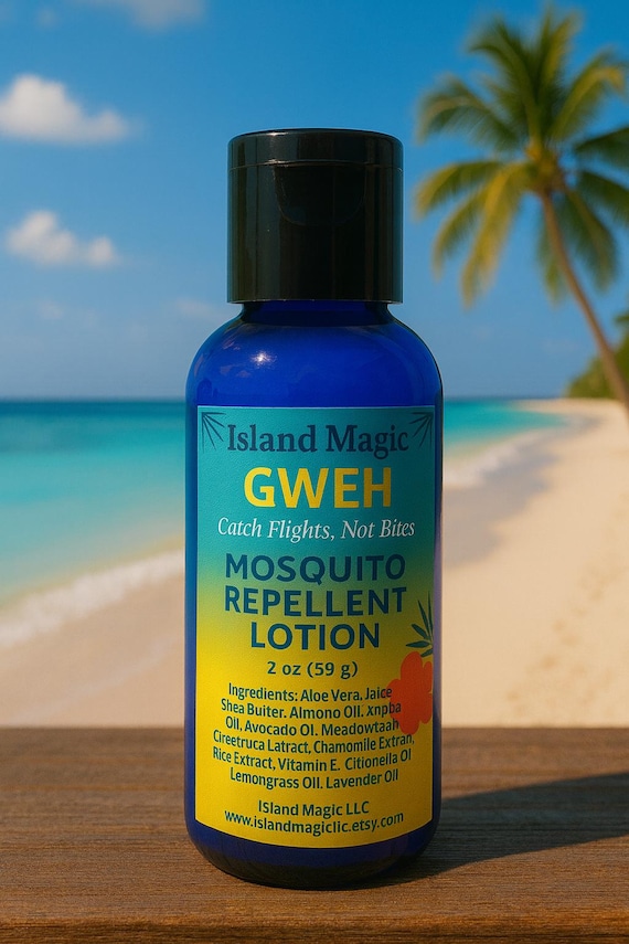 Island Magic Mosquito Repellent Lotion  Natural Citronella, DEET-Free (2oz)