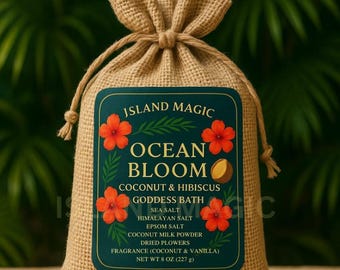 Kokos-Hibiskus-Bad: Island Magic Meersalzmischung