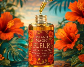 Huile corporelle Fleur, parfum floral de luxe, éclat hydratant, 4 oz