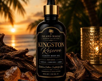 Kingston Reserve Körperöl für Männer | Dunkler Rum, edle Hölzer & sanfte Vanille