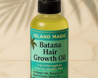 Huile capillaire Batana | Mélange botanique Island Magic pour de la brillance et de l'hydratation