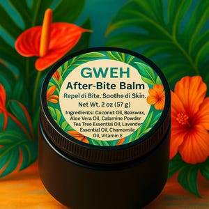 GWEH After Bite Balm - Lindring av myggbett - Naturlig klåda - Tropisk hudbalsam