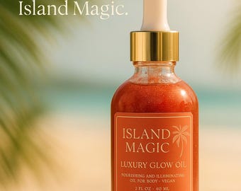 Island Magic Luxe Glow Oil 120 ml - Tropical Vegan Radiance en bouteille.