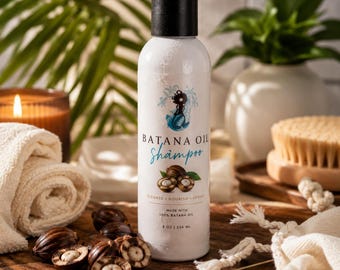 Champú de aceite de batana / Aroma a mango / Nutre el cabello seco / Cuidado capilar sin sulfatos / 237 ml