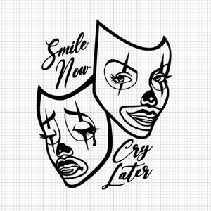 Glimlach Svg, grappige auto sticker, auto sticker SVG, auto SVG, Mental Health Day Svg, masker SVG, cool gesneden bestand, autostickers, populaire Svg, rare svg,