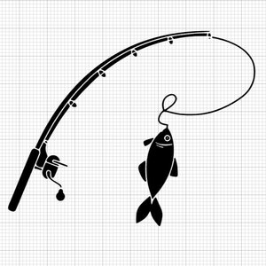 Pesca SVG, Pesca con caña Svg, Diseño de camiseta de pesca Svg, Calcomanía de pesca, Hobby de pesca Svg, Calcomanía de la naturaleza svg, Diseño de camiseta de pescador svg