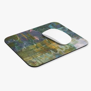Abstract Art Mouse Pad, Colorful Desk Mat, Office Decor, Unique Gift for Students, Creatives, and Home Offices