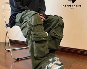 Multi-pocket Cargo Pants | Streetwear Fashion Trousers | Wide Loose Wear