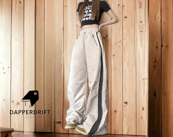 Pantalones cargo streetwear / joggers sueltos cómodos / ropa holgada para mujer