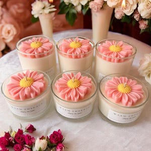 Daisy Candle – Handmade Soy Candle | Custom Party Favors, Bridal Shower Gifts, Baby Shower Candles, Bridesmaid Gift, Thank You Candle