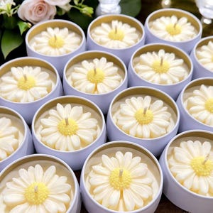 Bridesmaid Proposal Candle 4 oz | Will You Be My Bridesmaid or Maid of Honor | Handmade Daisy Floral Soy Candle | Bridal Shower Gift