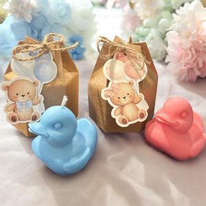 Baby Boy & Girl Favors 1pc, Baby Shower Favor Candle, Custom Soy Candle, Rubber Duck Candle, Baby Shower Thank You, Party Favors Guest Gifts