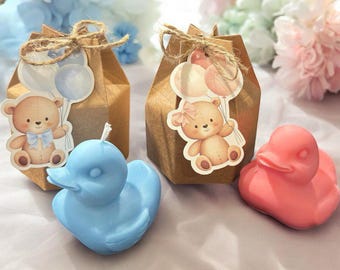 Baby Boy & Girl Favors 1pc, Baby Shower Favor Candle, Custom Soy Candle, Rubber Duck Candle, Baby Shower Thank You, Party Favors Guest Gifts