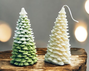 Vela de árbol de Navidad, vela de pino, decoración navideña, regalo para la anfitriona de Navidad, regalo de Navidad para ella, regalo de inauguración de la casa, vela de invierno