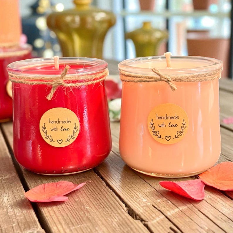 Rustic Farmhouse Candle, Hand Poured Organic Soy Wax Candle, Cozy Cottage Decor, Reusable Glass Jar Candle, Country Style Home Decor 5 oz
